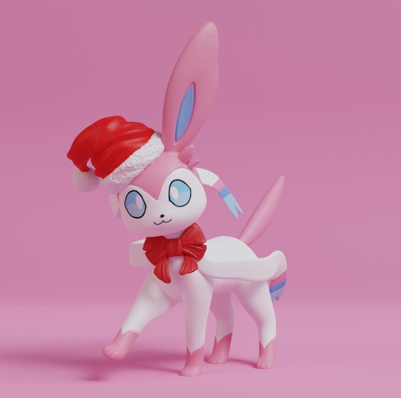Pokemon - Christmas Sylveon 3D model 3D printable | CGTrader