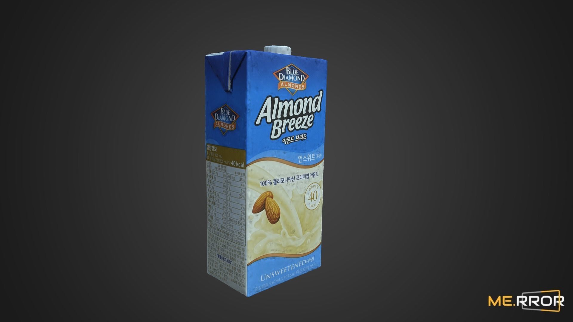 3D model Almond Milk Carton VR / AR / lowpoly CGTrader