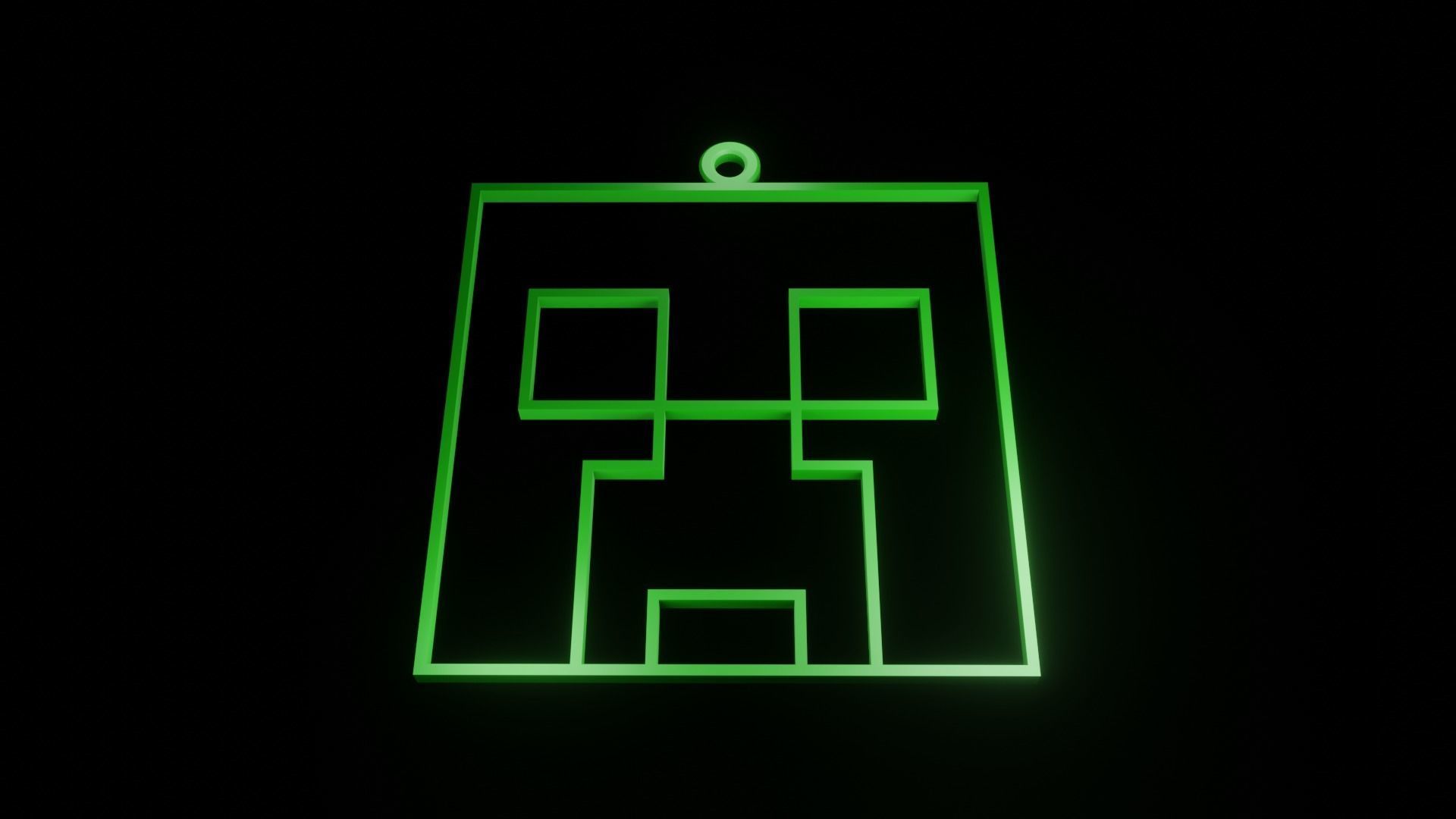 Minecraft Creeper Head Christmas Decoration 3D model 3D printable