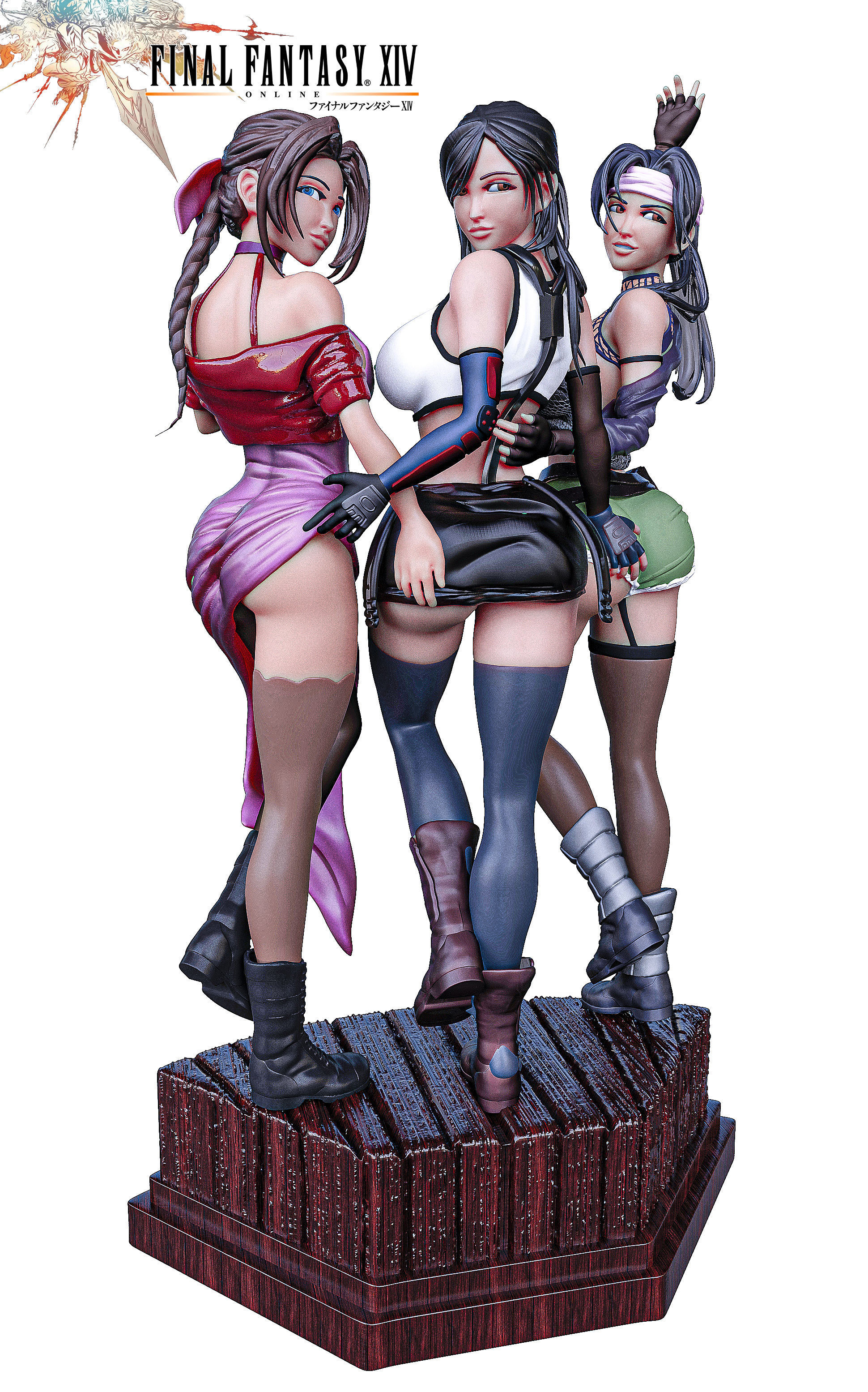 FINAL FANTASY TIFA AERITH LIGHTNING 3D model 3D printable CGTrader