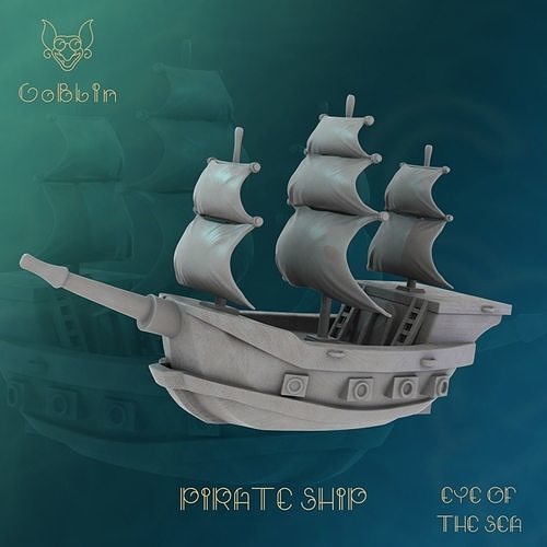 Pirate Ship Eye of The Sea 3D model 3D printable CGTrader