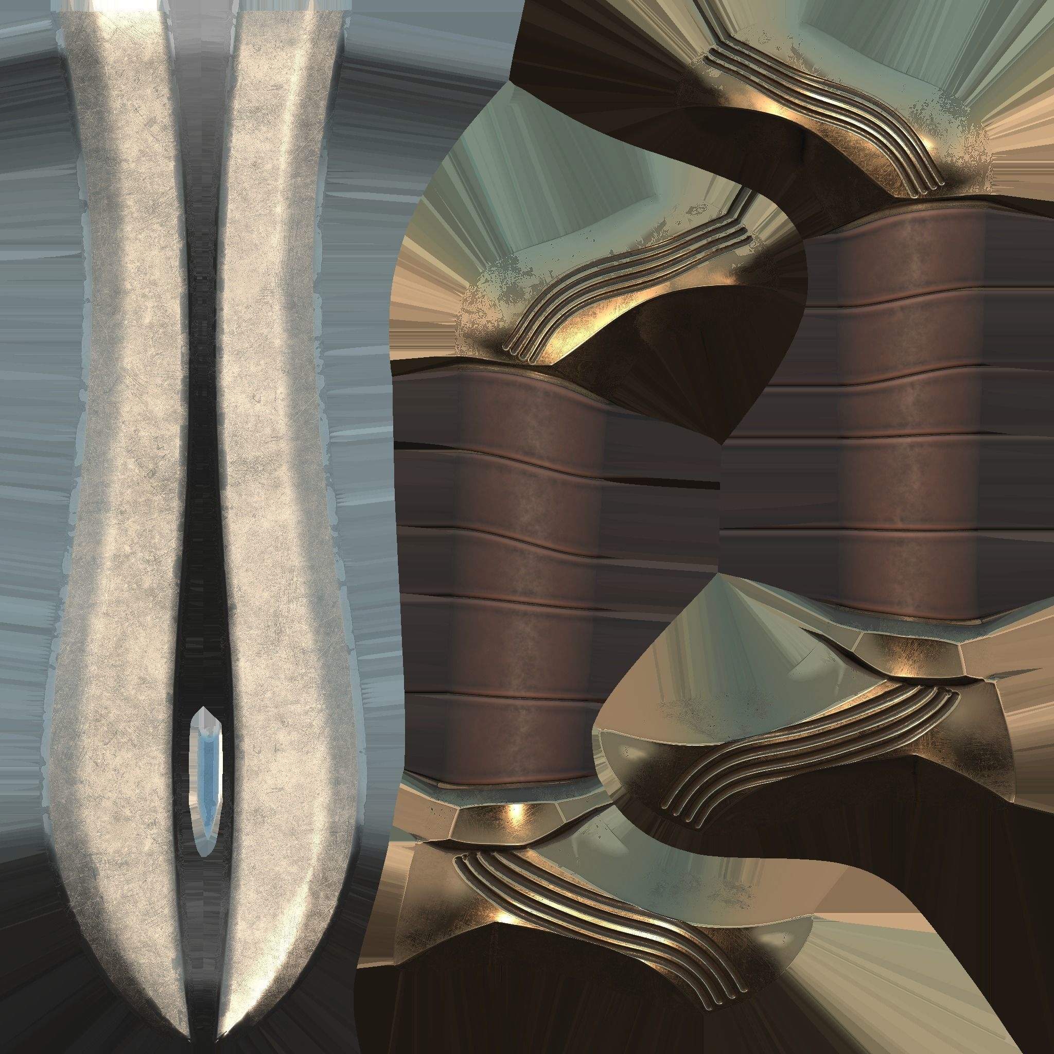 3D model Spartan Xiphos Blade Sword VR / AR / low-poly | CGTrader