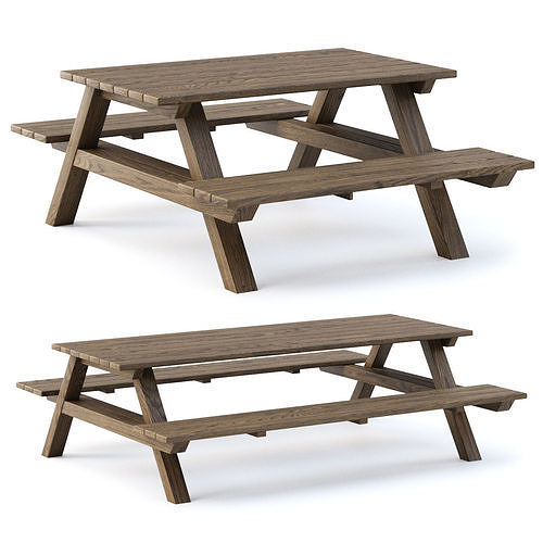 3D model Nia Wooden Garden Tables by Bpoint Design VR / AR / lowpoly