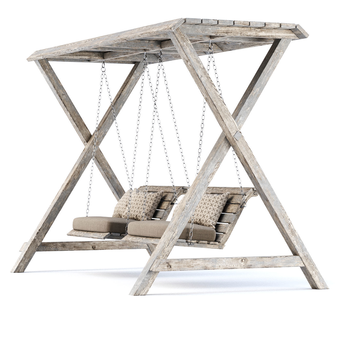 Eric Wooden Single Garden swing by Bpoint Design 3D model | CGTrader