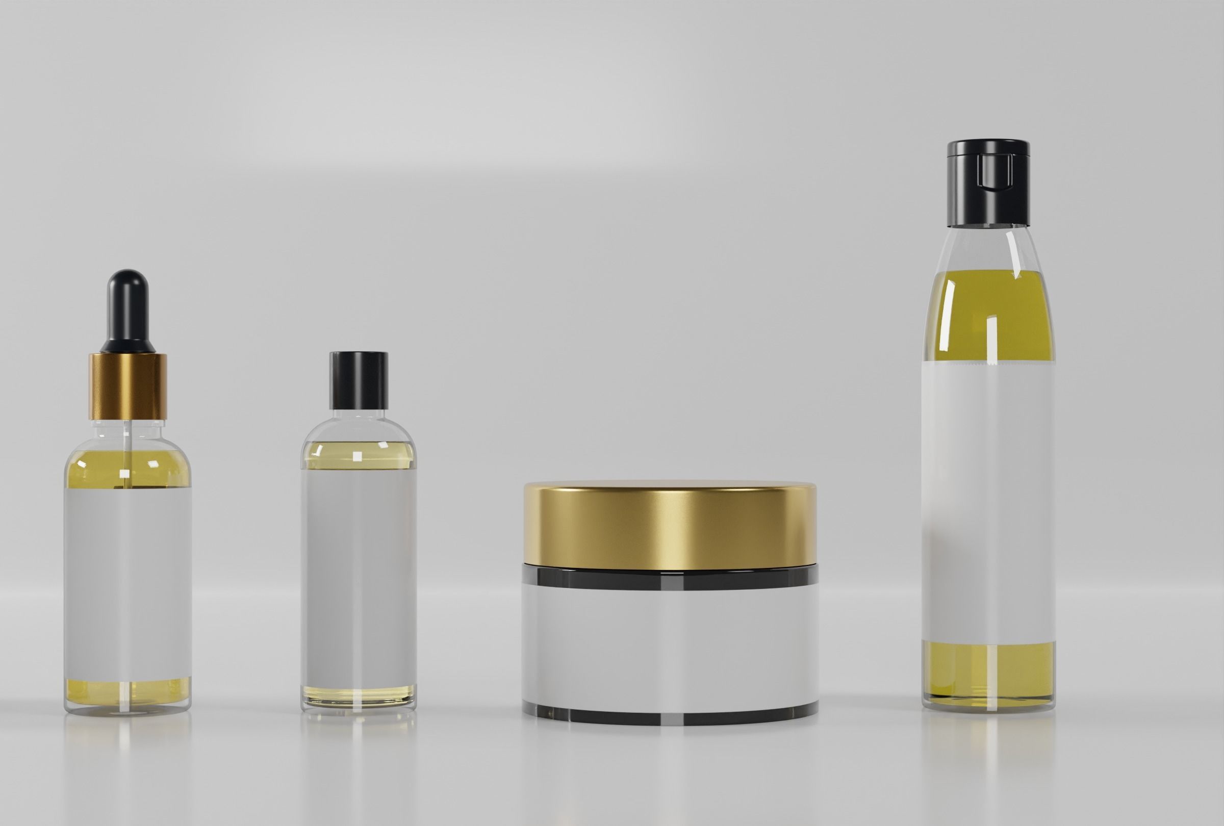 Cosmetic Jar and Bottle Collection 3D model CGTrader