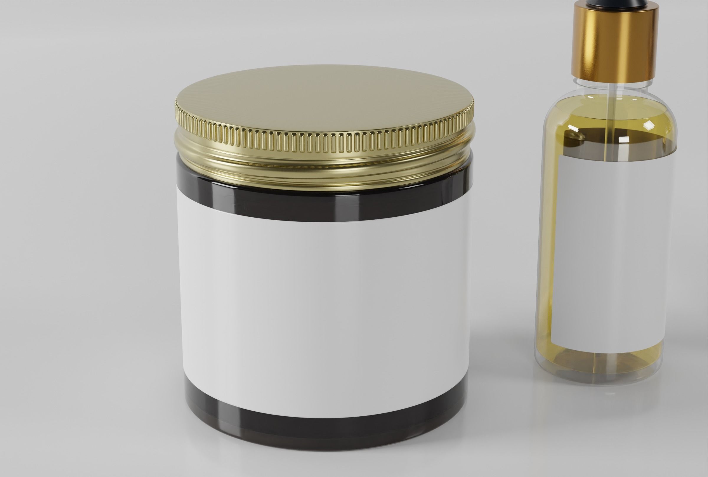 Cosmetic Jar and Bottle Collection 3D model CGTrader