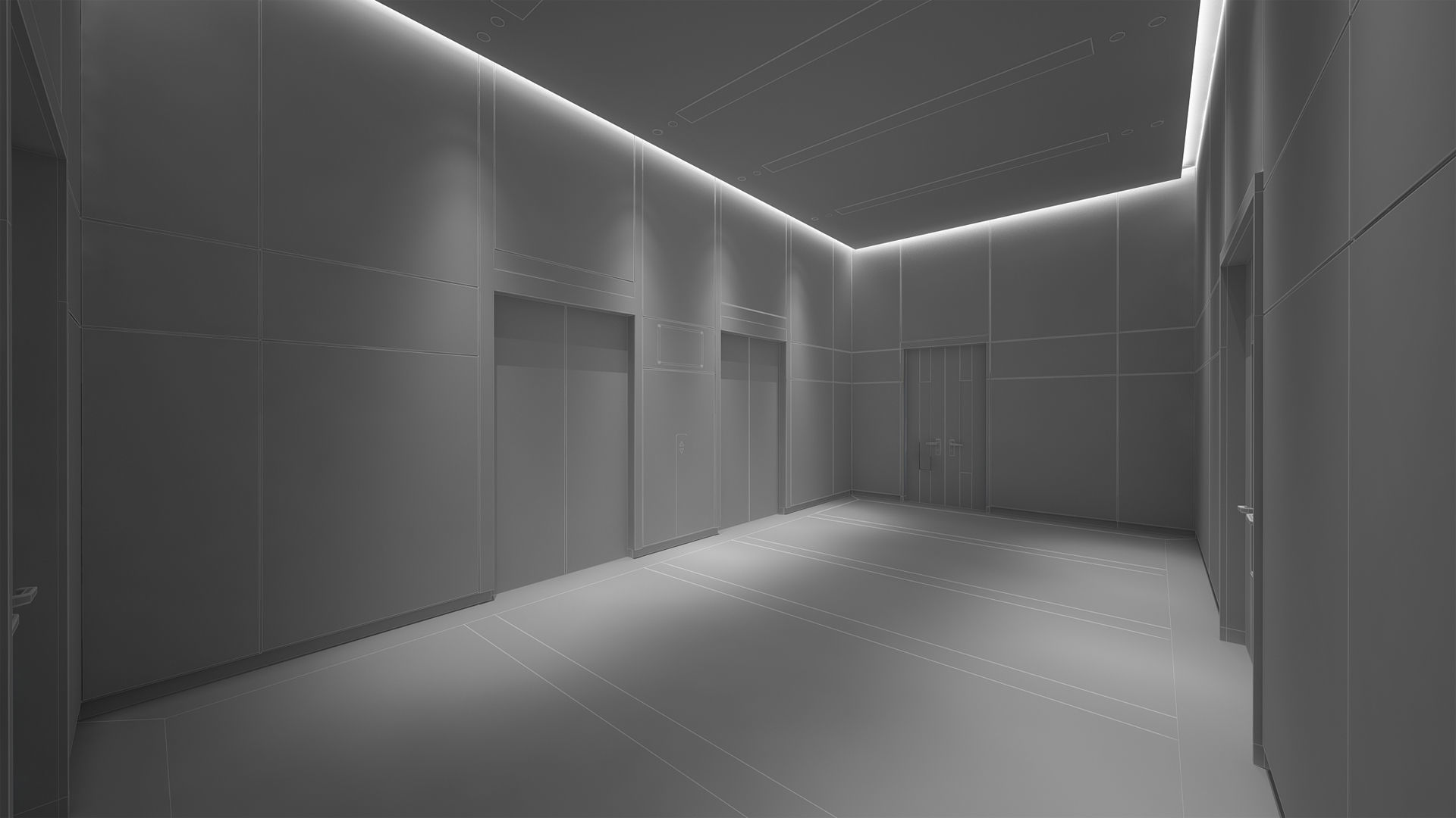 Elevator Lobby 3D model CGTrader