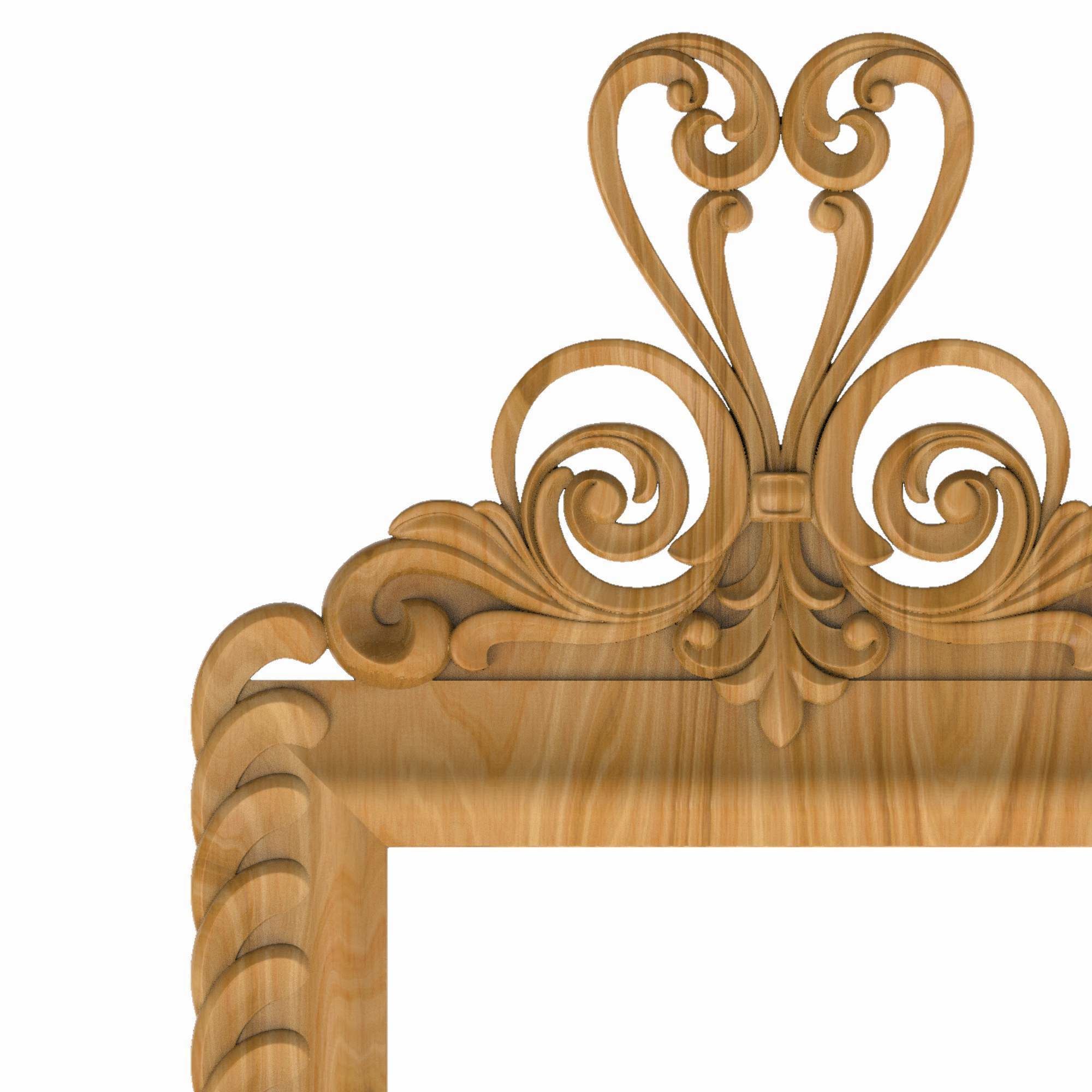 Carved picture frame STL 3D model CGTrader