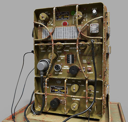 3D model Radio Receiver And Transmitter BC 1306 VR / AR / lowpoly