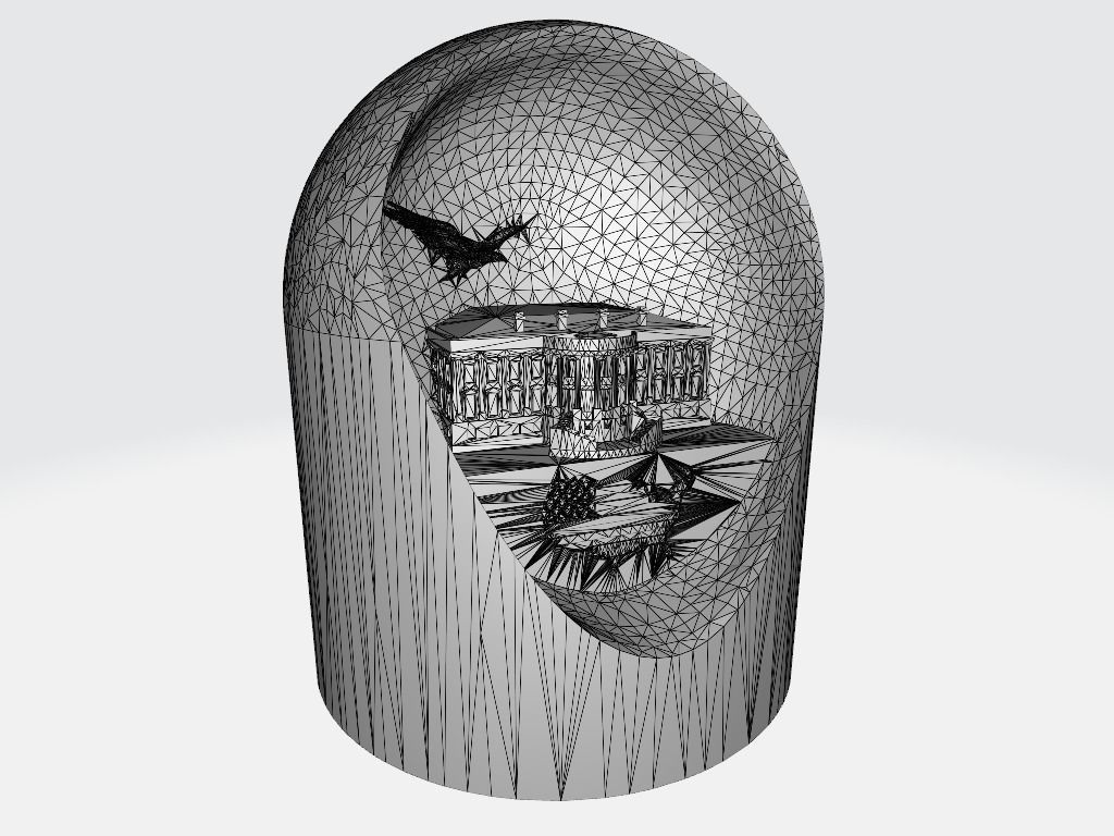 Love For America Mini LED Light Up Diorama 3D model 3D printable