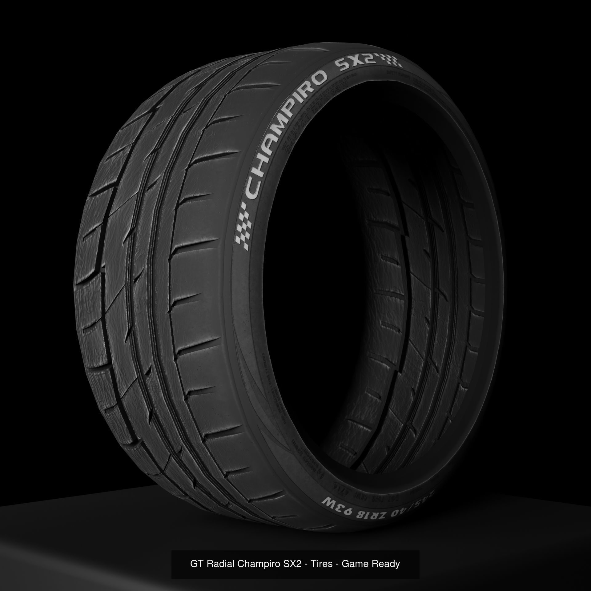 3D Model Collection 3d Tires Low Poly Game Ready tire champiro