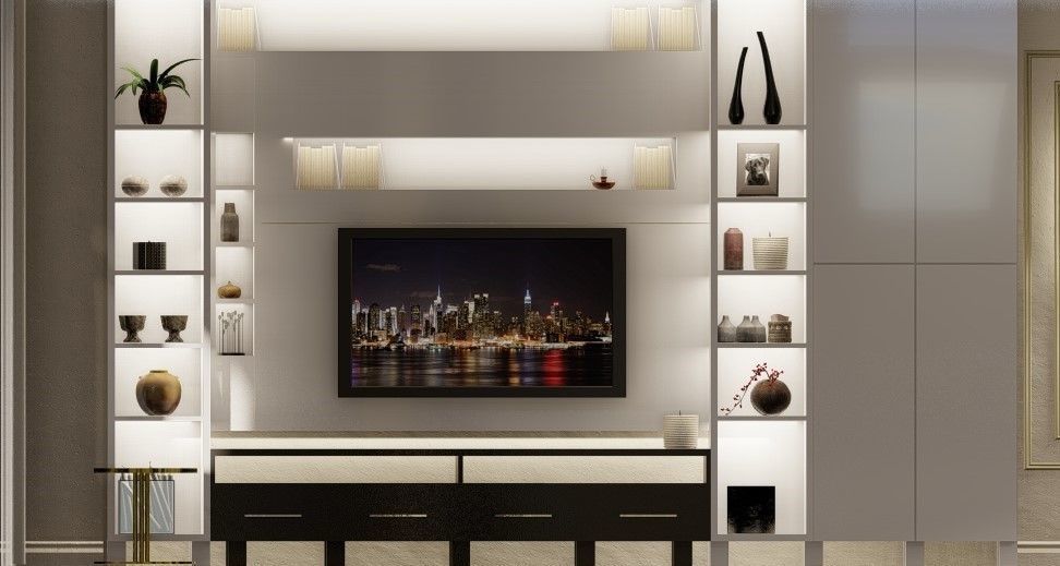 TV Unit Cubic Modern 3D model CGTrader