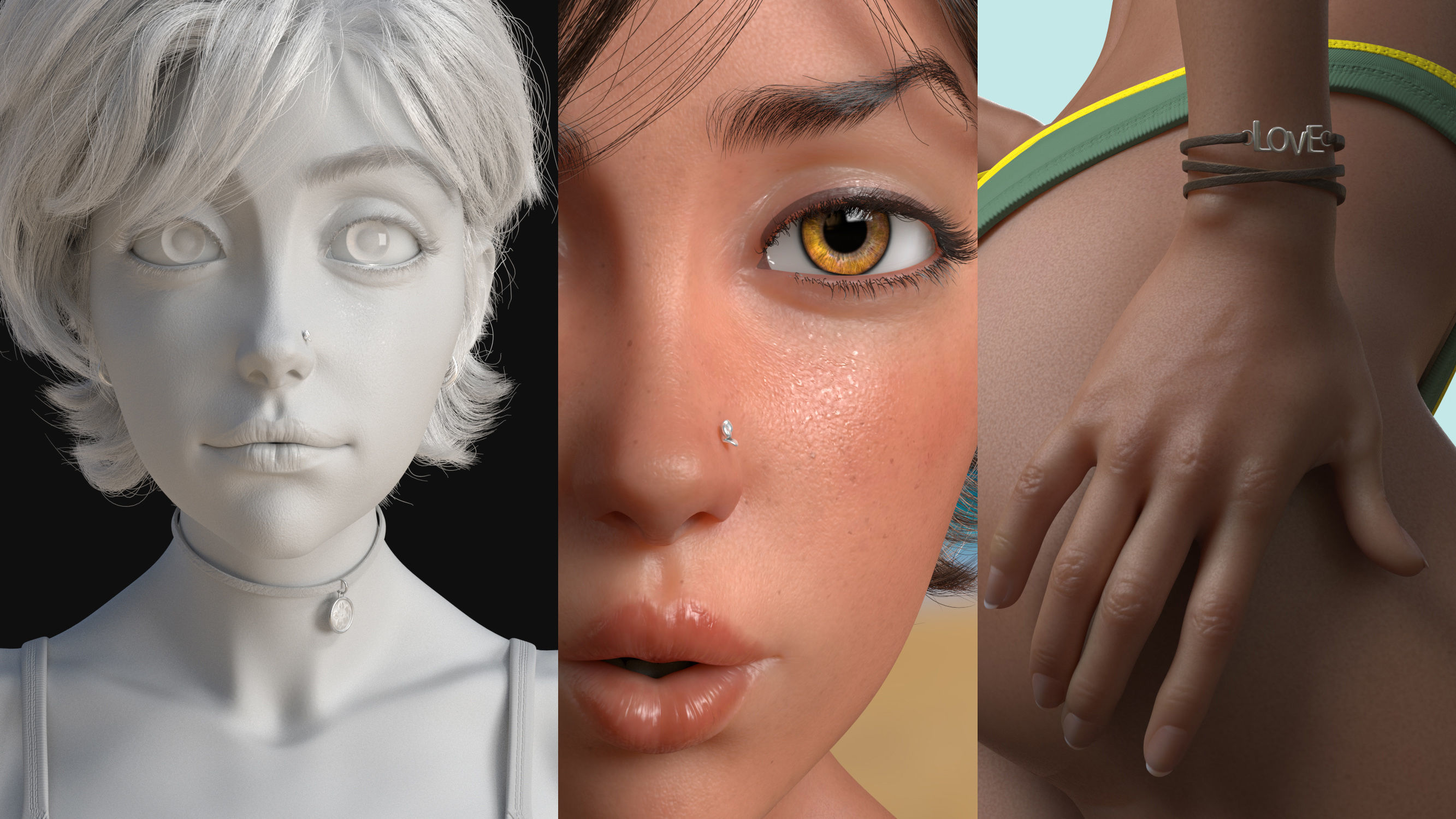 3D model Cinematic female character Rigged VR / AR / low-poly | CGTrader