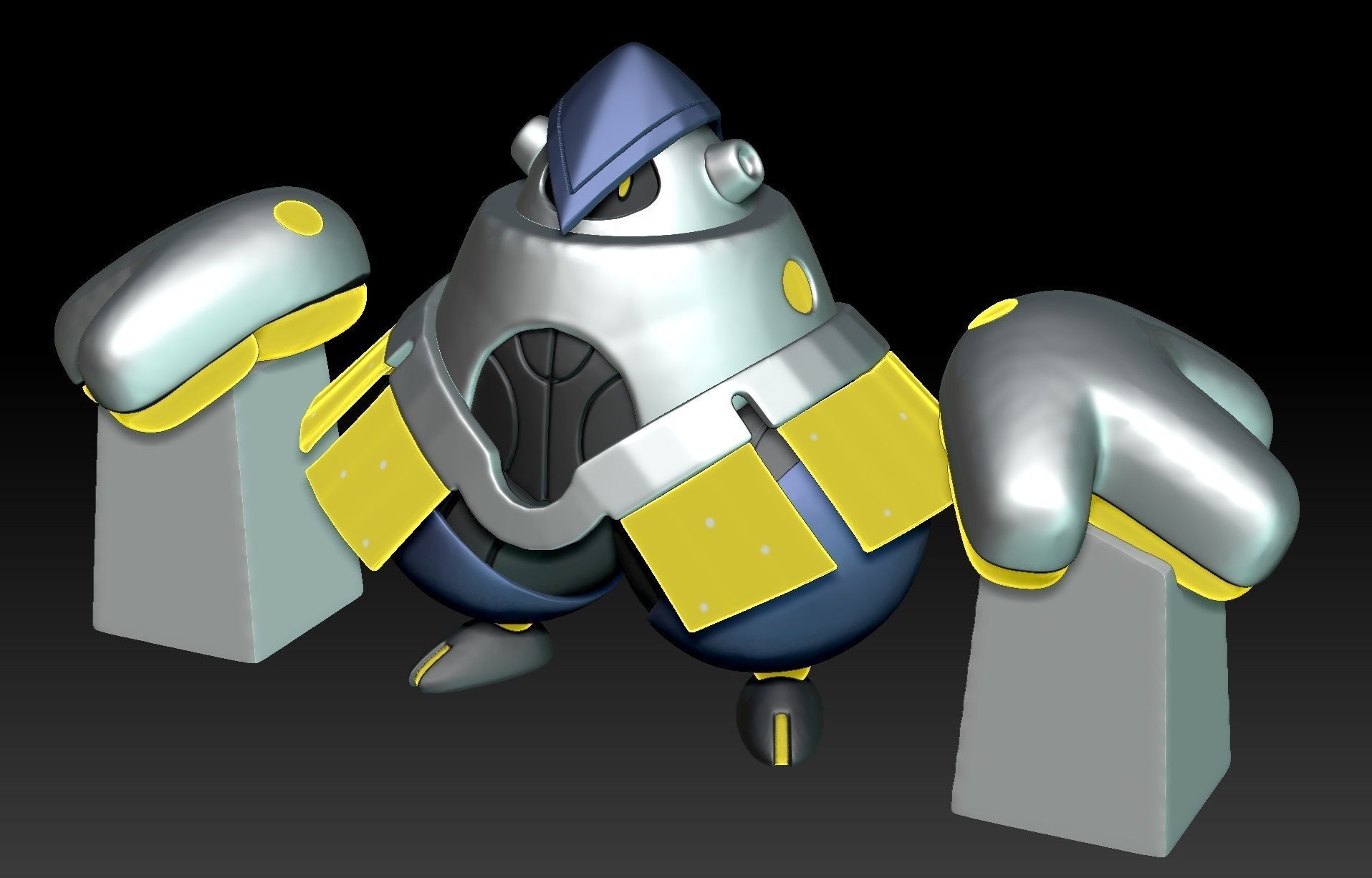 Pokemon Paradox Future Hariyama Iron Hands 3D model 3D printable CGTrader