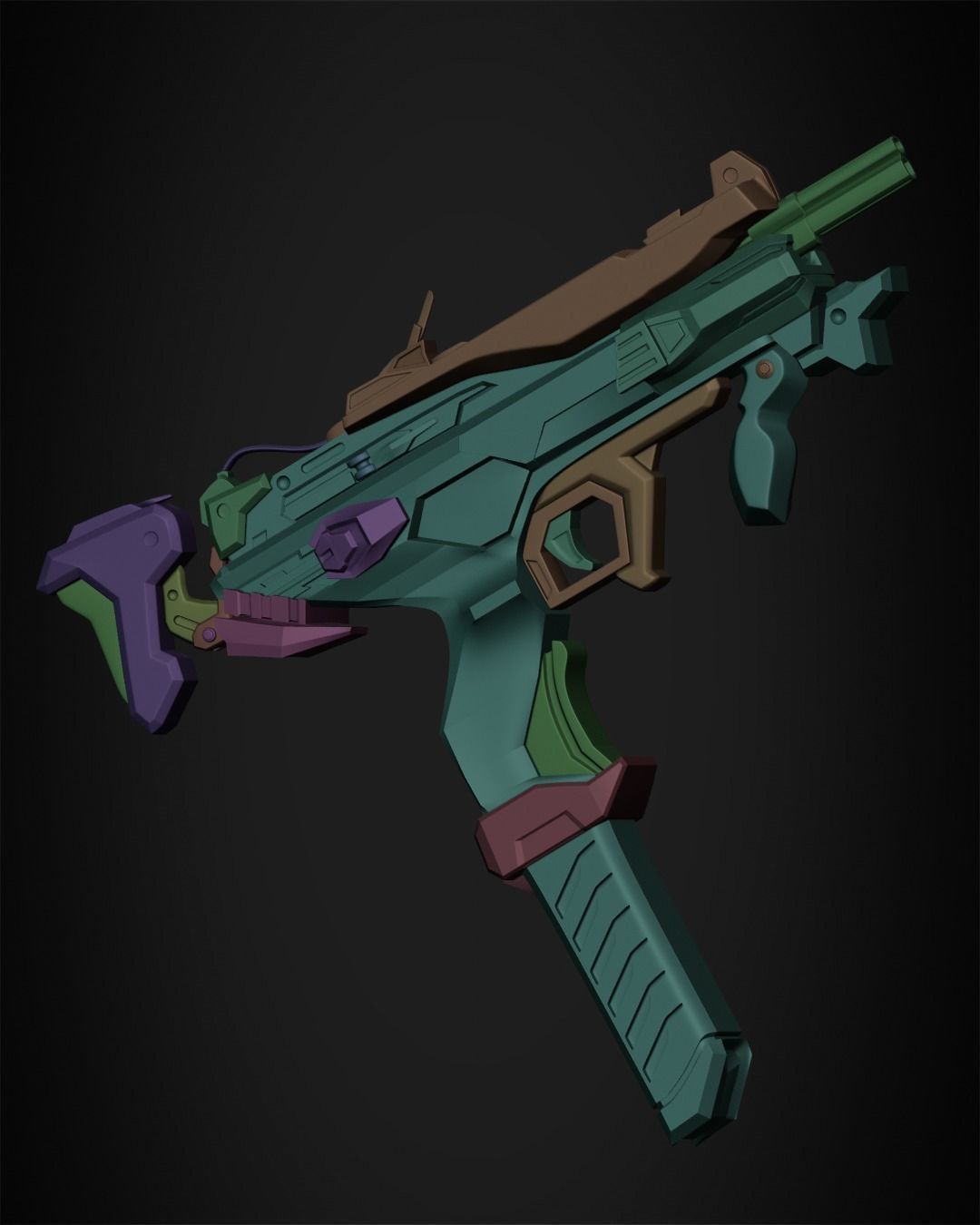 Overwatch 2 Sombra Gun for Cosplay 3D model 3D printable CGTrader
