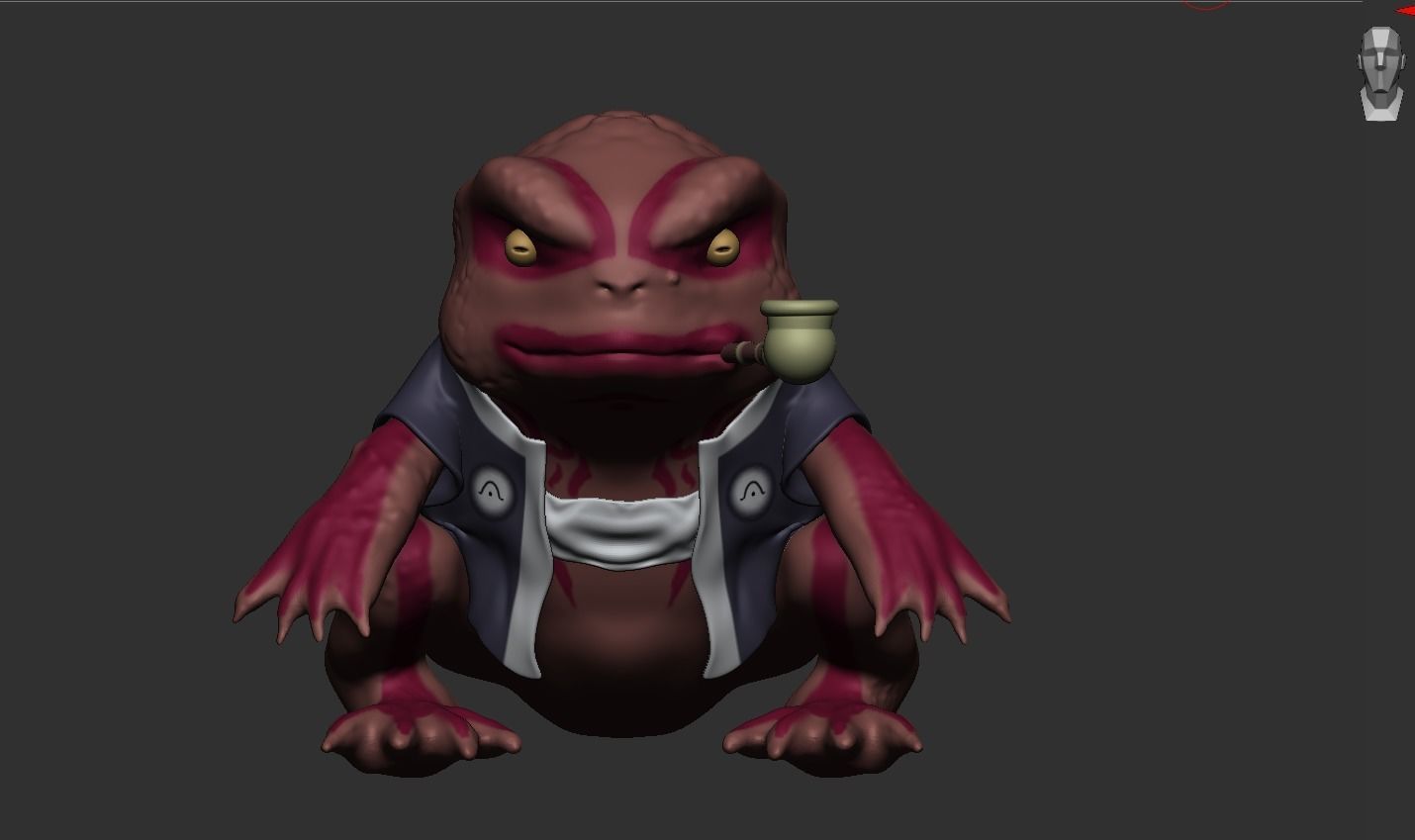GamaBunta frog NARUTO 3D model CGTrader