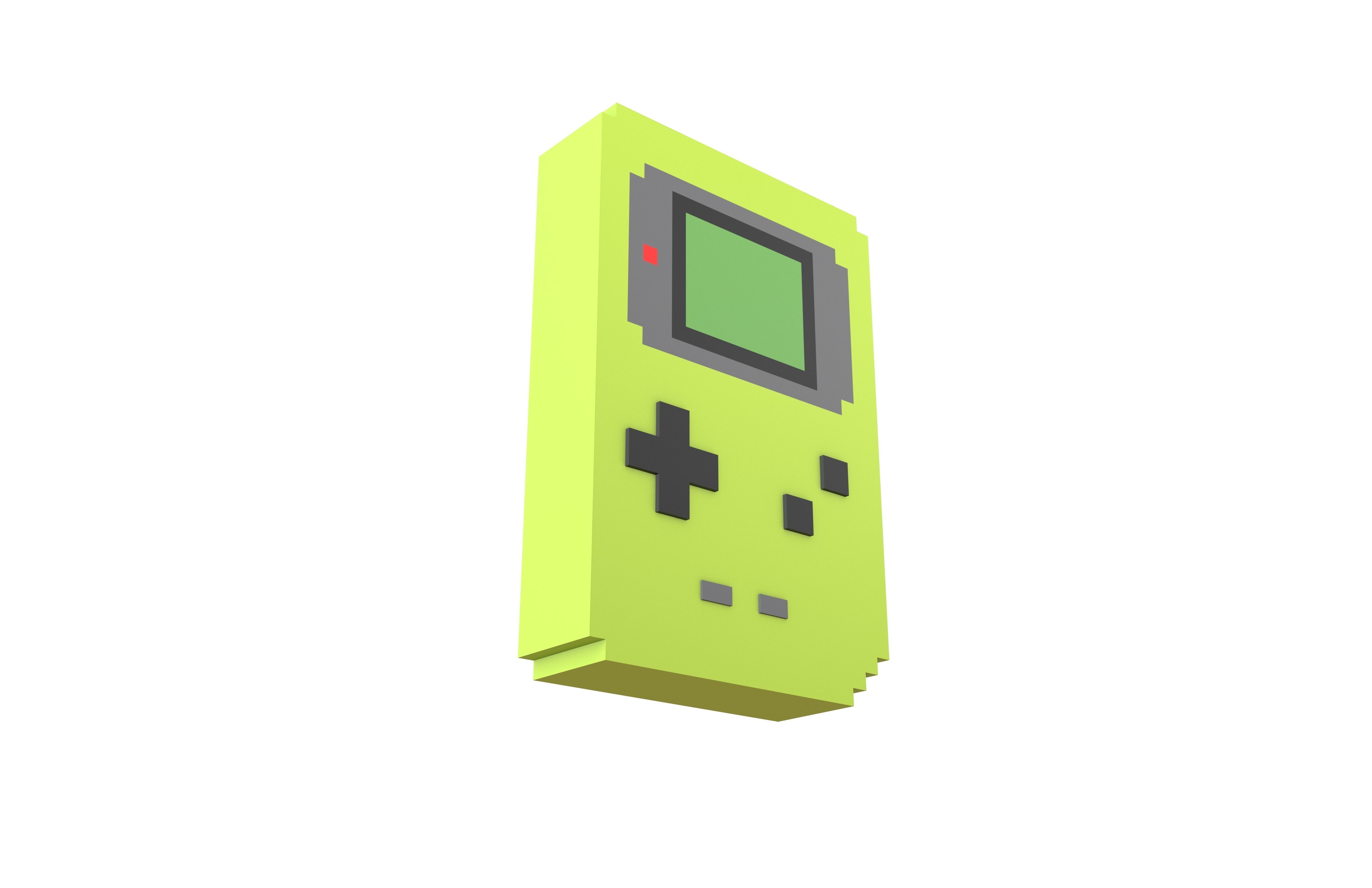 3D model Pixel Gameboy v2 002 VR / AR / low-poly | CGTrader