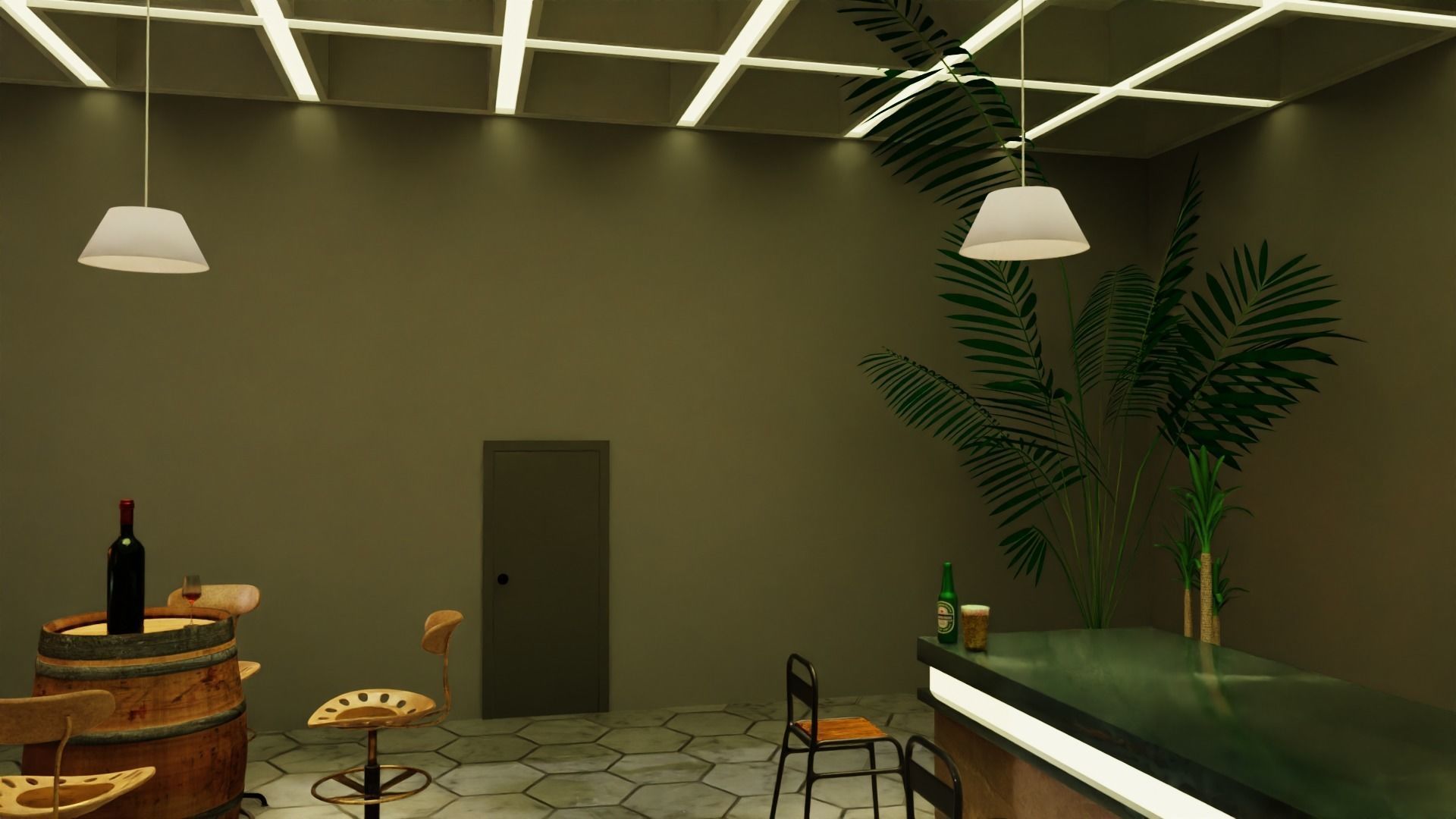 3D model Pub Bar Interior VR / AR / low-poly | CGTrader