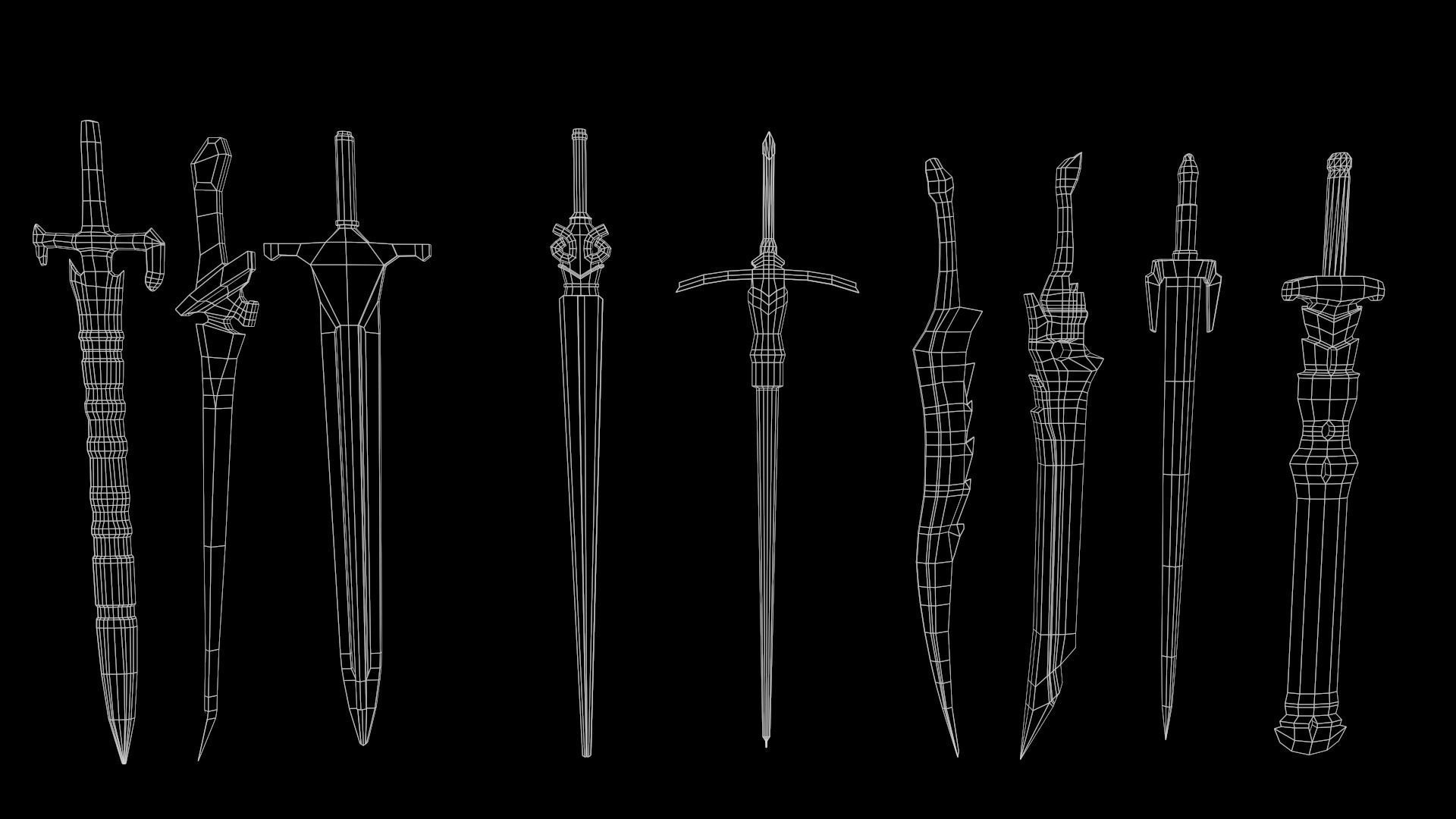 9 Swords Pack free VR / AR / low-poly 3D model | CGTrader