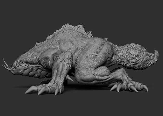 cave monster 3D model 3D printable | CGTrader