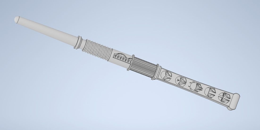 Mandalorian Lightsaber Wand 3D model 3D printable CGTrader
