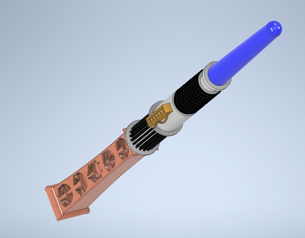 Mandalorian Lightsaber Wand 3D model 3D printable CGTrader