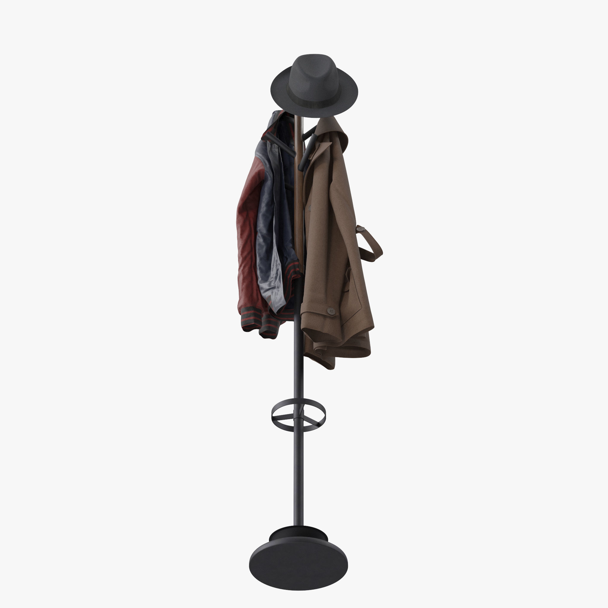 Coat Rack with Umbrella 3D model CGTrader