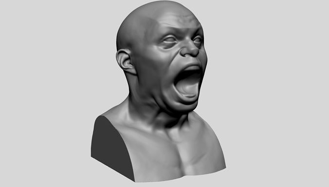 Male Head Printable A 3D model 3D printable | CGTrader