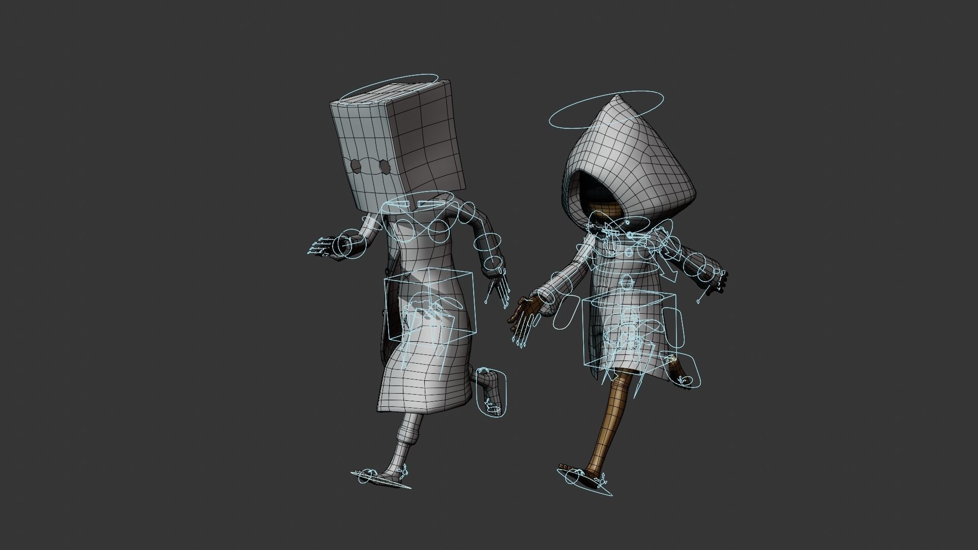 Little Man Rig Mono and Six Character Rigs 3D model animated rigged | CGTrader