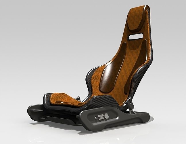 Highly Detailed Car Seat for Diecast Model and 3D Printing 3D model 3D