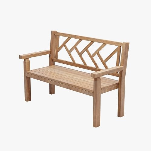 Tahawus Wooden Garden Bench 3D model CGTrader