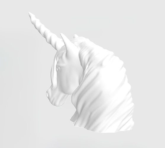Unicorn head 3D model 3D printable | CGTrader