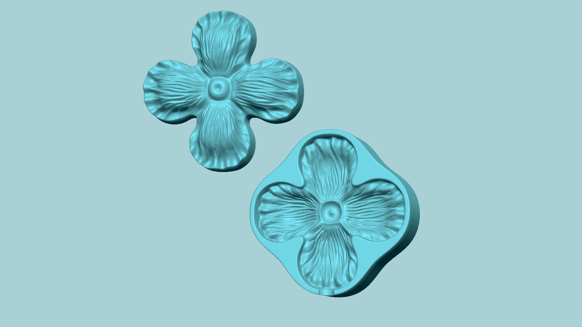 Baiana Flower Molding Arrangement Foundry Craft 3D model 3D printable CGTrader