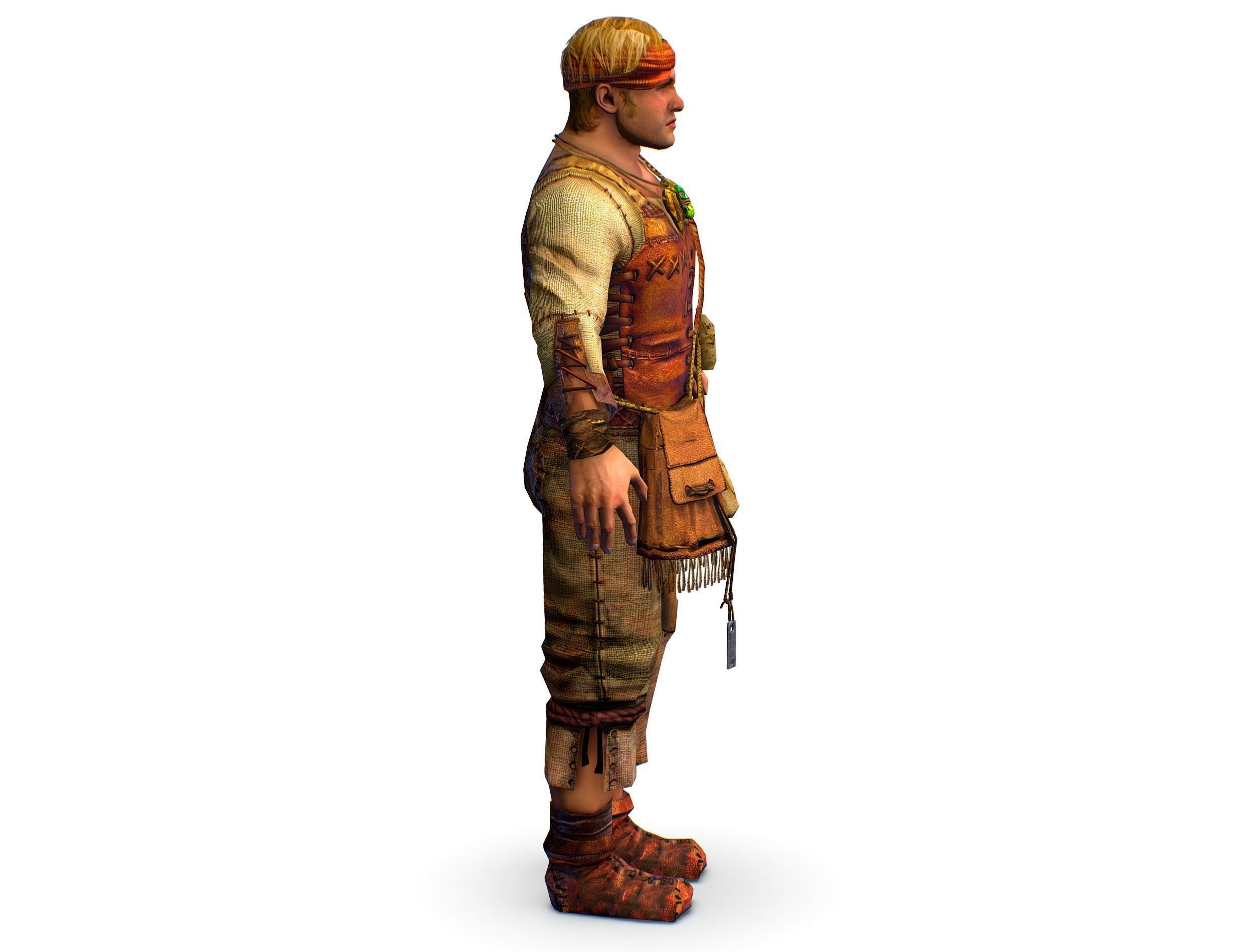 3D model Low Poly model Man Farmer Character VR / AR / low-poly | CGTrader
