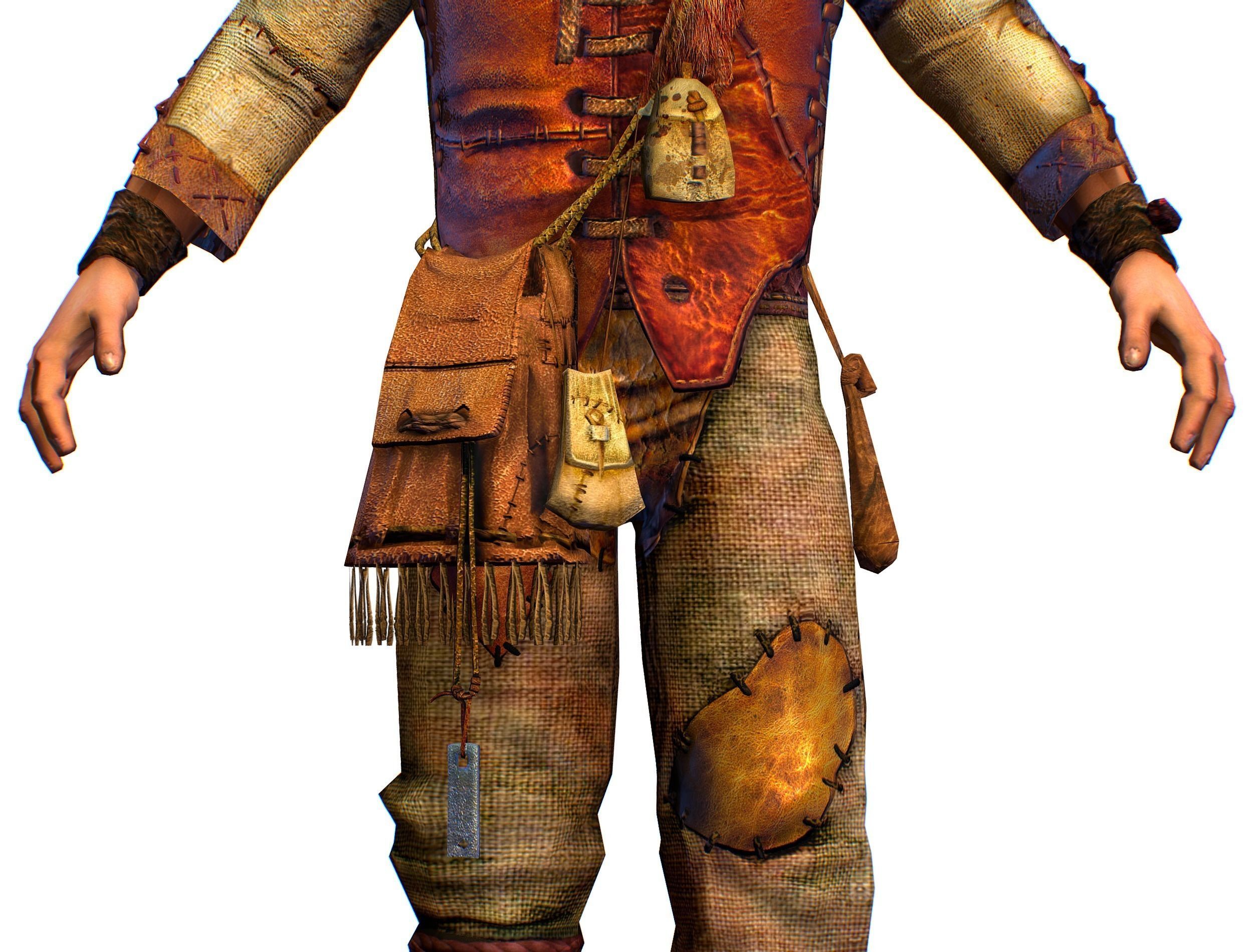3D model Low Poly model Man Farmer Character VR / AR / low-poly | CGTrader