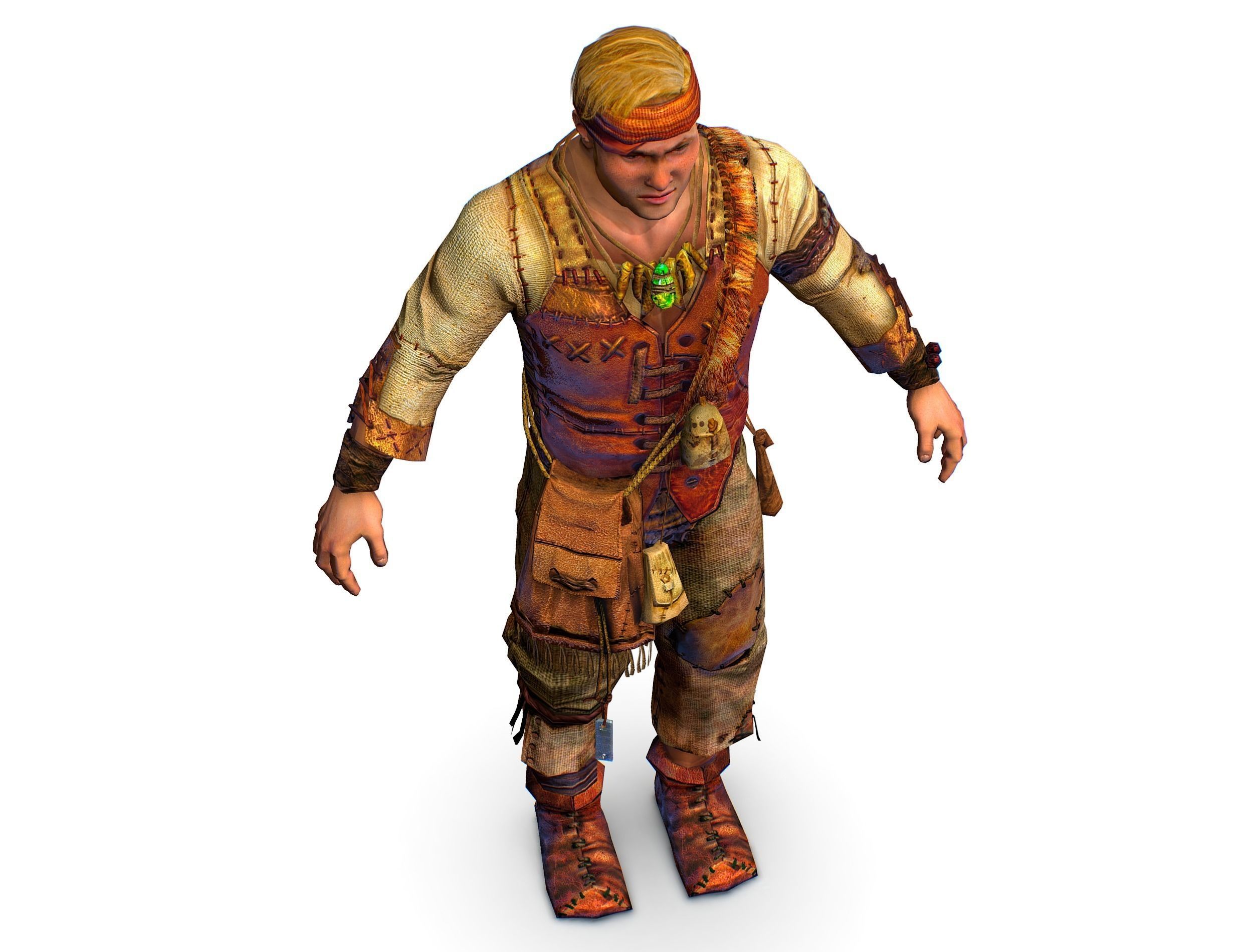 3D model Low Poly model Man Farmer Character VR / AR / low-poly | CGTrader