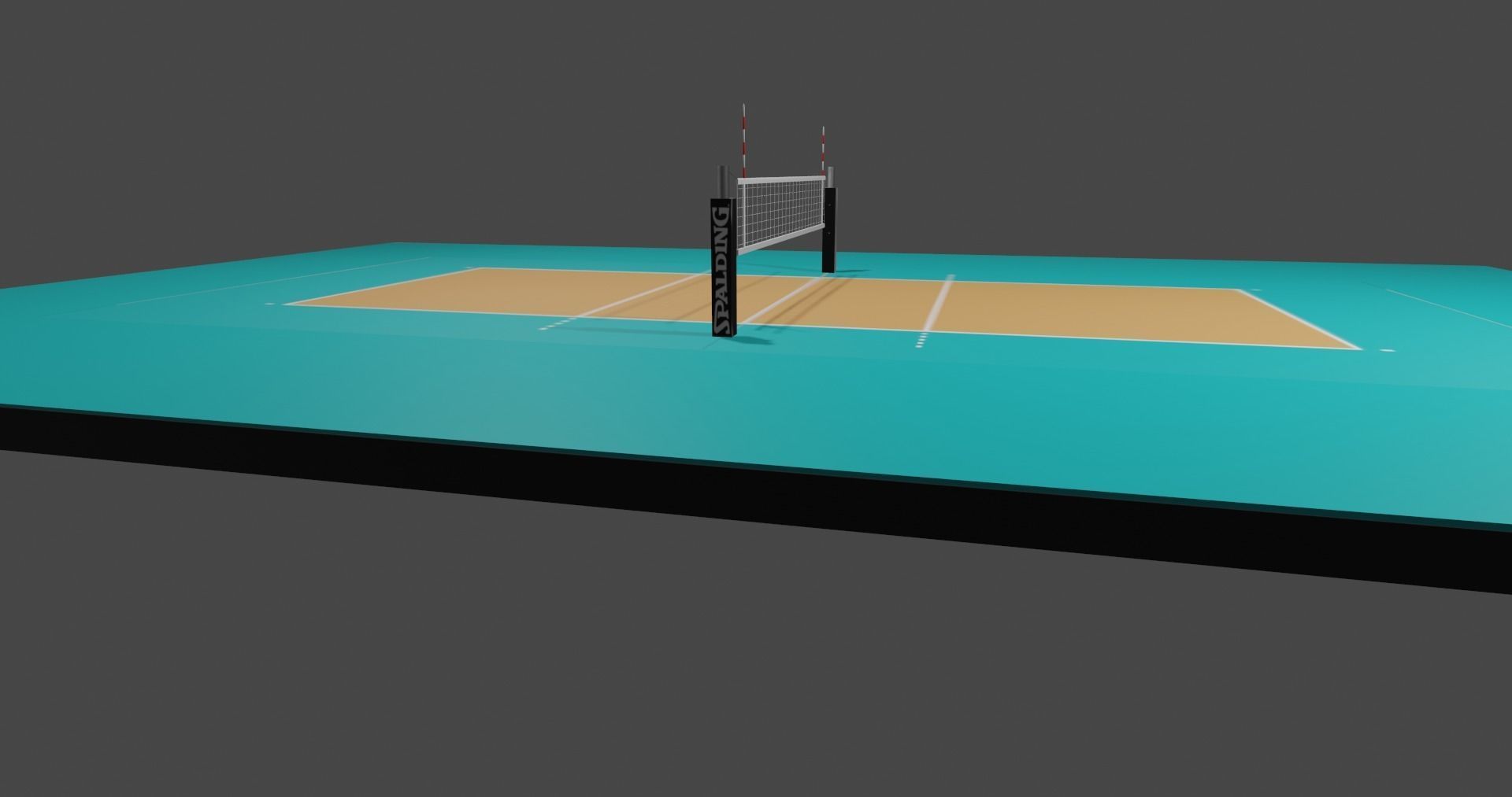 Volleyball Court free 3D model rigged CGTrader