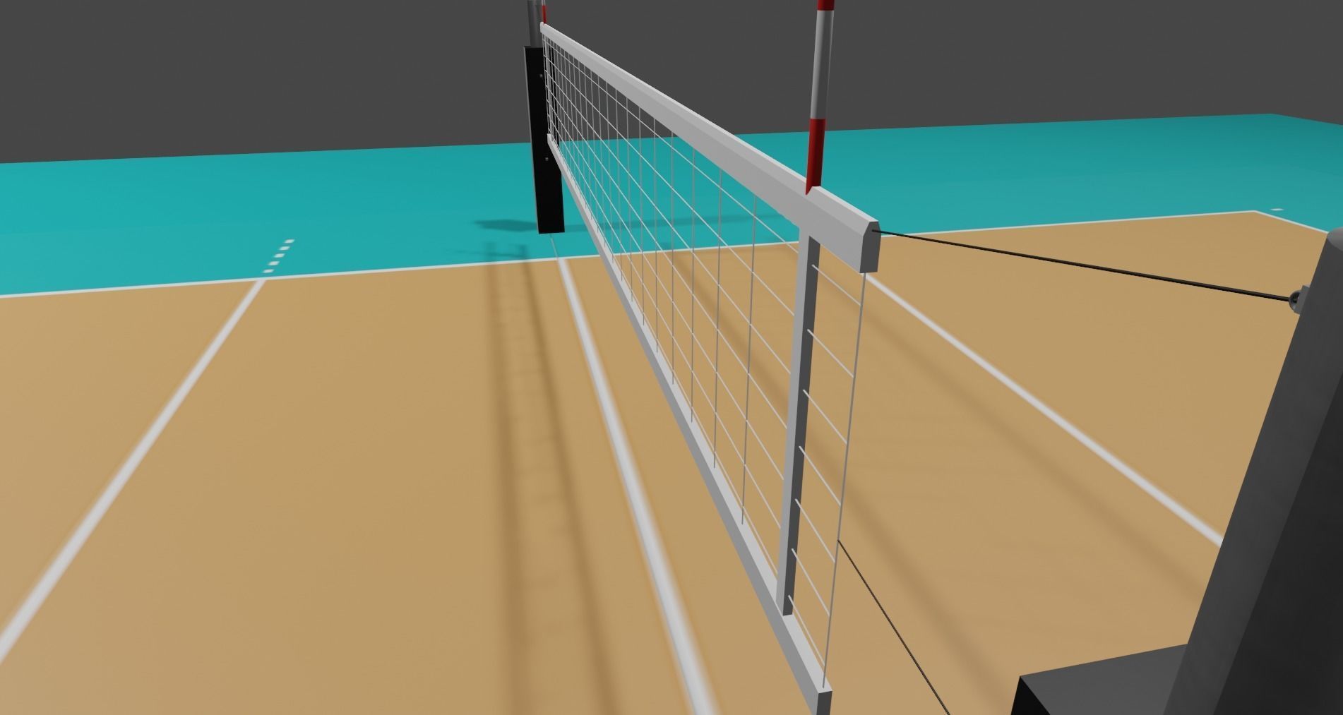Volleyball Court free 3D model rigged CGTrader