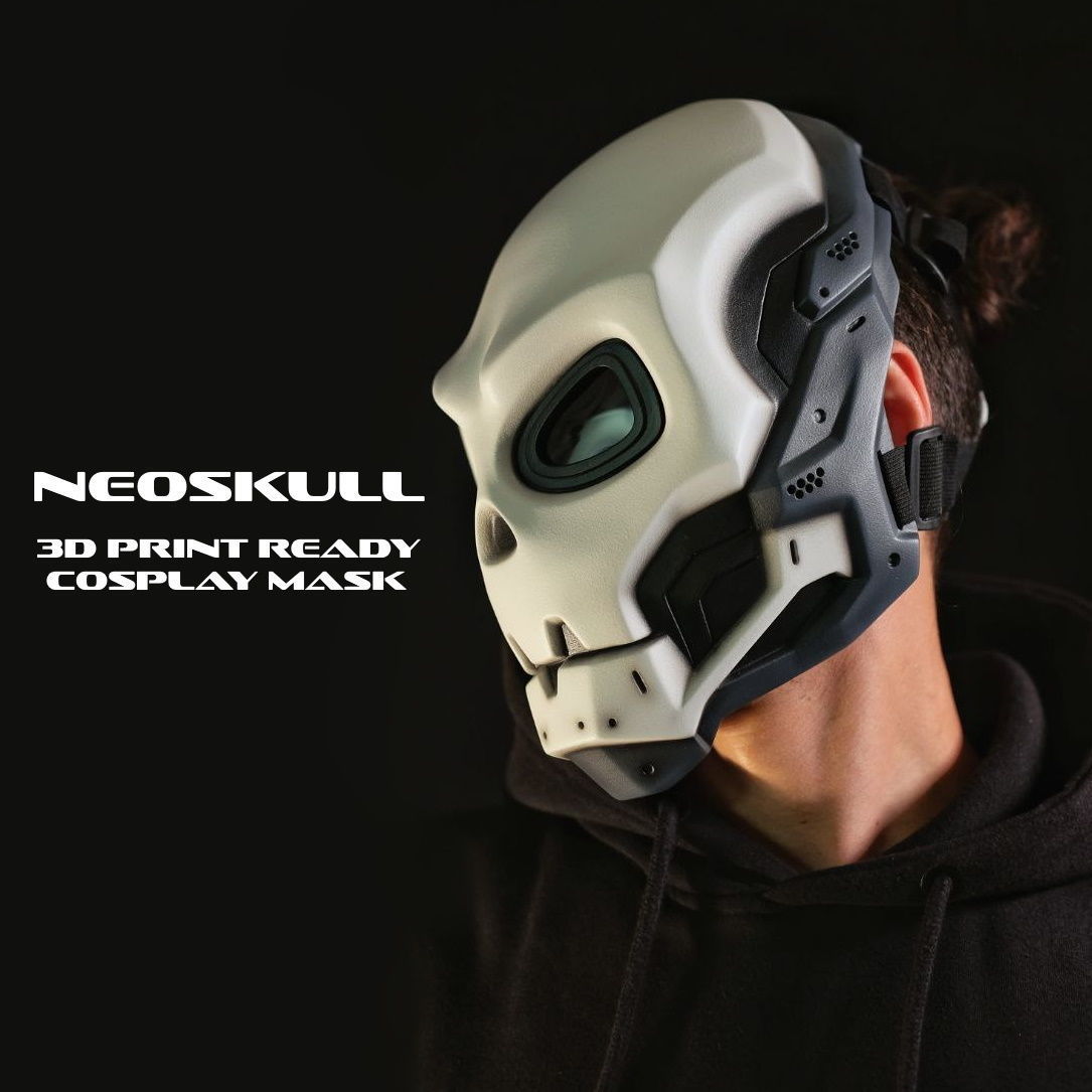 NEO SKULL cosplay mask digital STL file for 3DPprinting 3D model