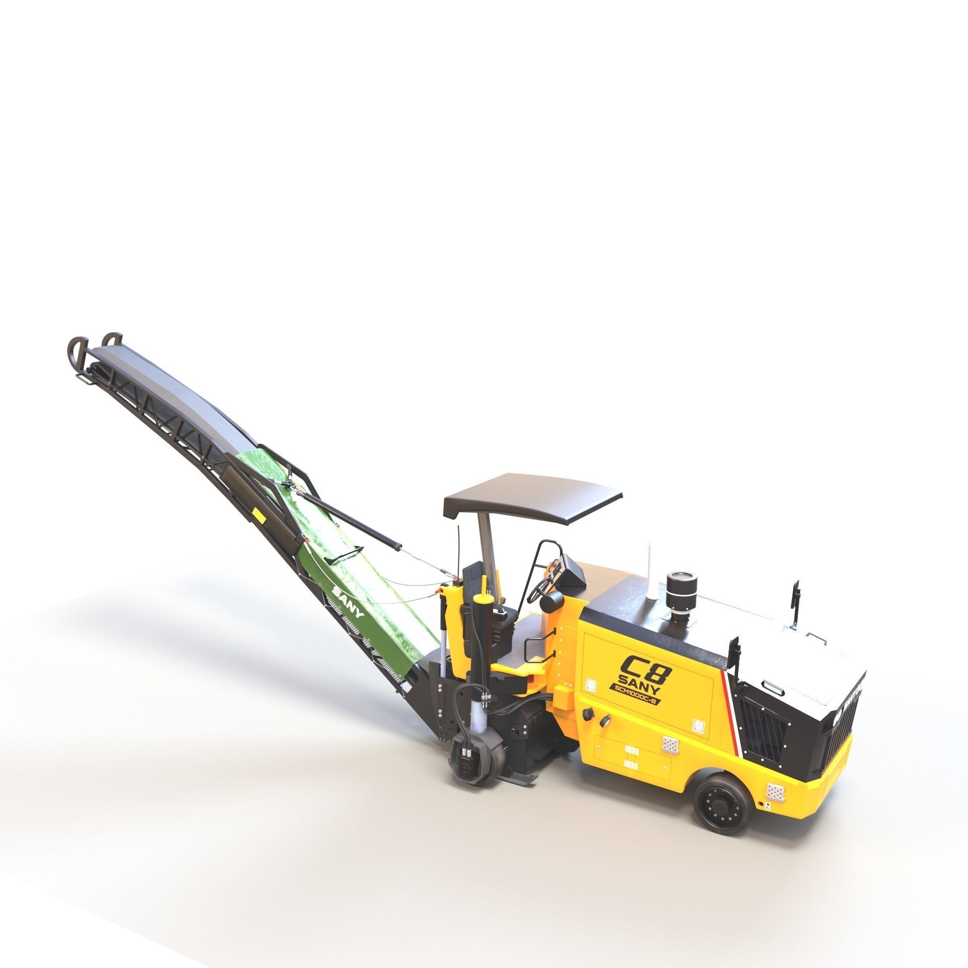 Asphalt Milling Machine 2 3D model CGTrader