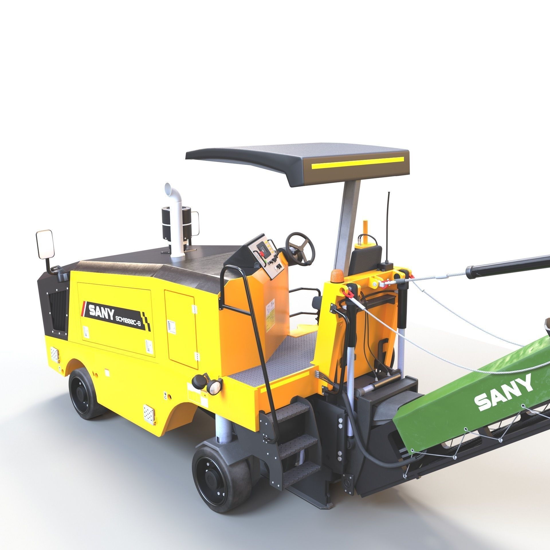 Asphalt Milling Machine 2 3D model CGTrader