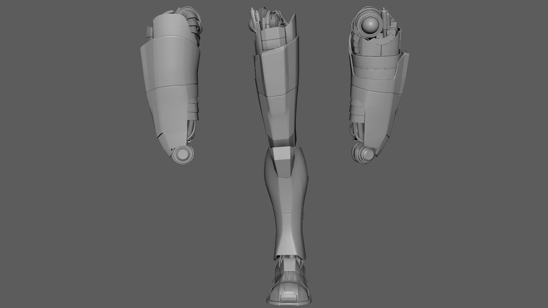 mechanical robot legs with cable and carvings 3D model 3D model CGTrader