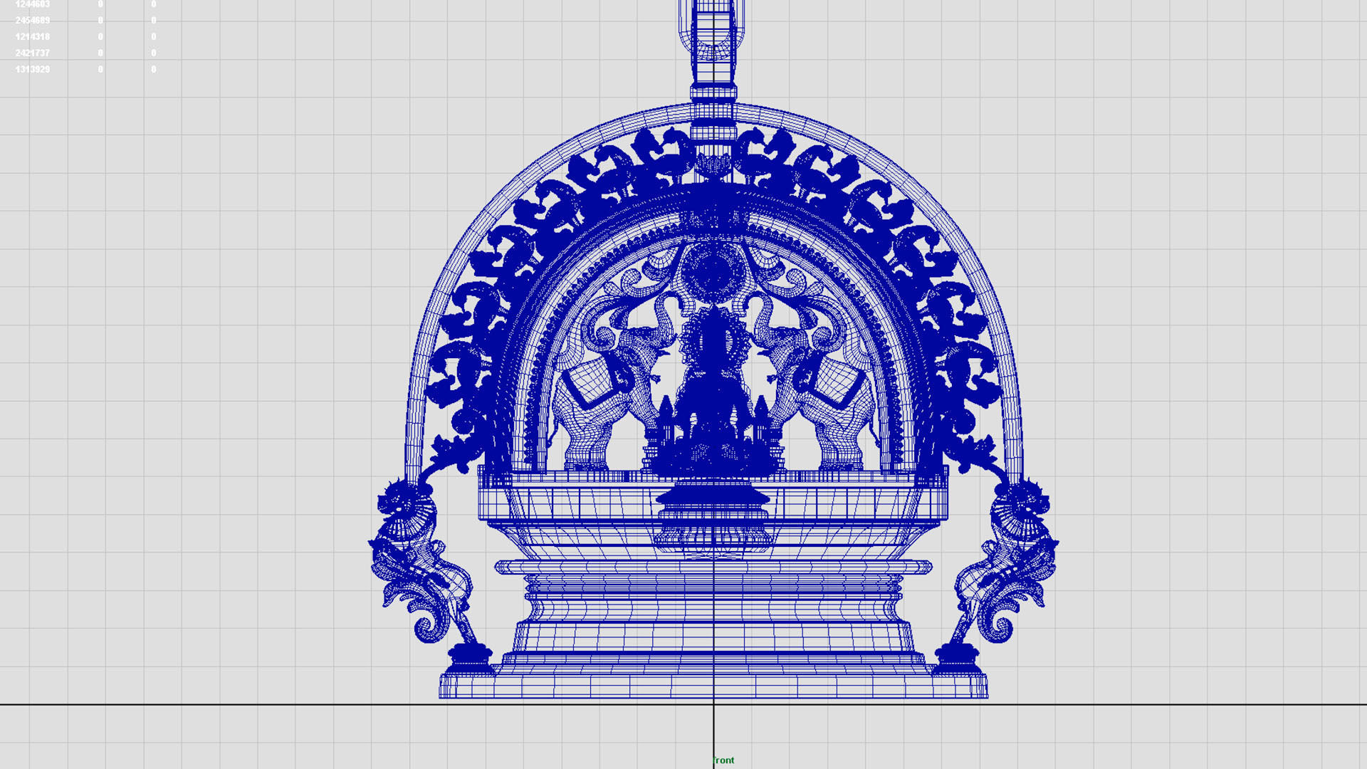 oil lamp goddess gajalakshmi laxmi 3D model CGTrader