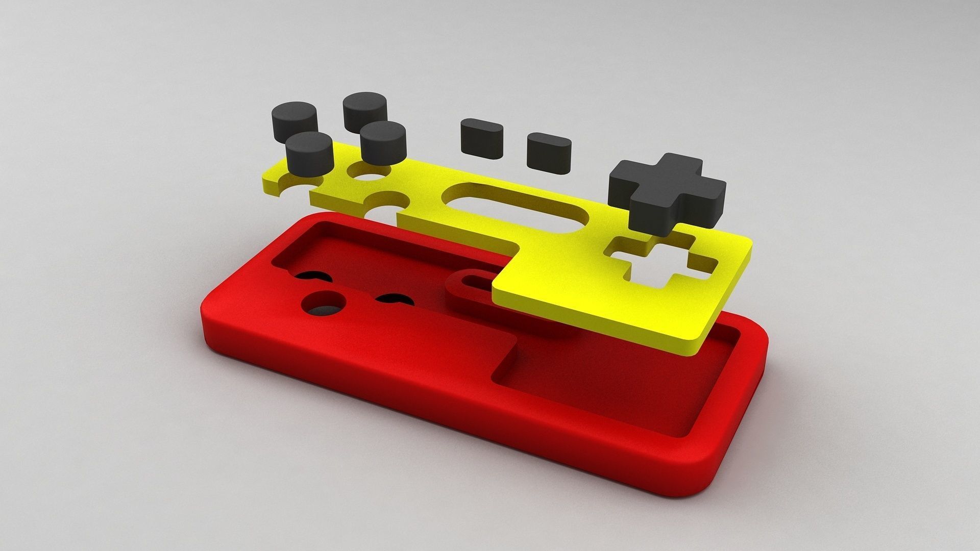 power pad nintendo joystick 3D model CGTrader