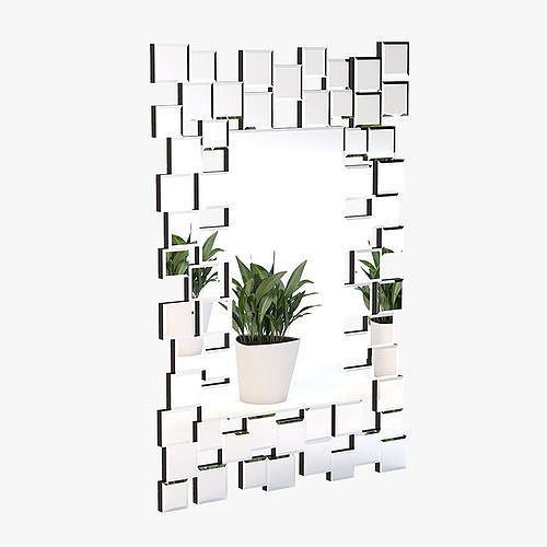 Abbyson Aiden Rectangle Wall Mirror 3D model CGTrader