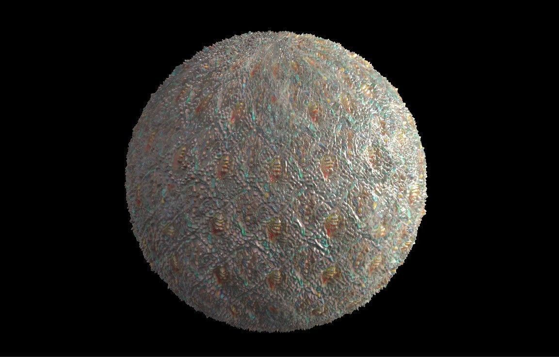 Texture PBR Skin Creature Alien Seamless Material SBSAR 4k Texture 16 ...