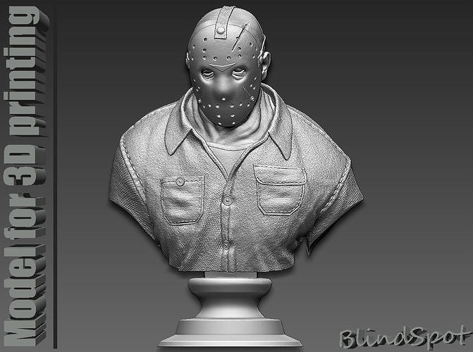 Friday the 13th bust 3D model 3D printable CGTrader