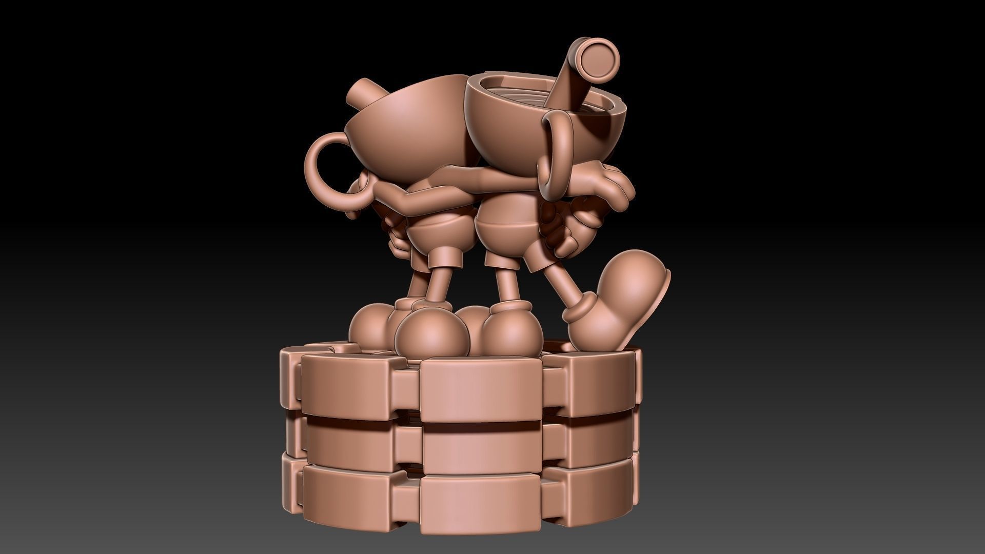 Cuphead Mugman 3D model 3D printable | CGTrader