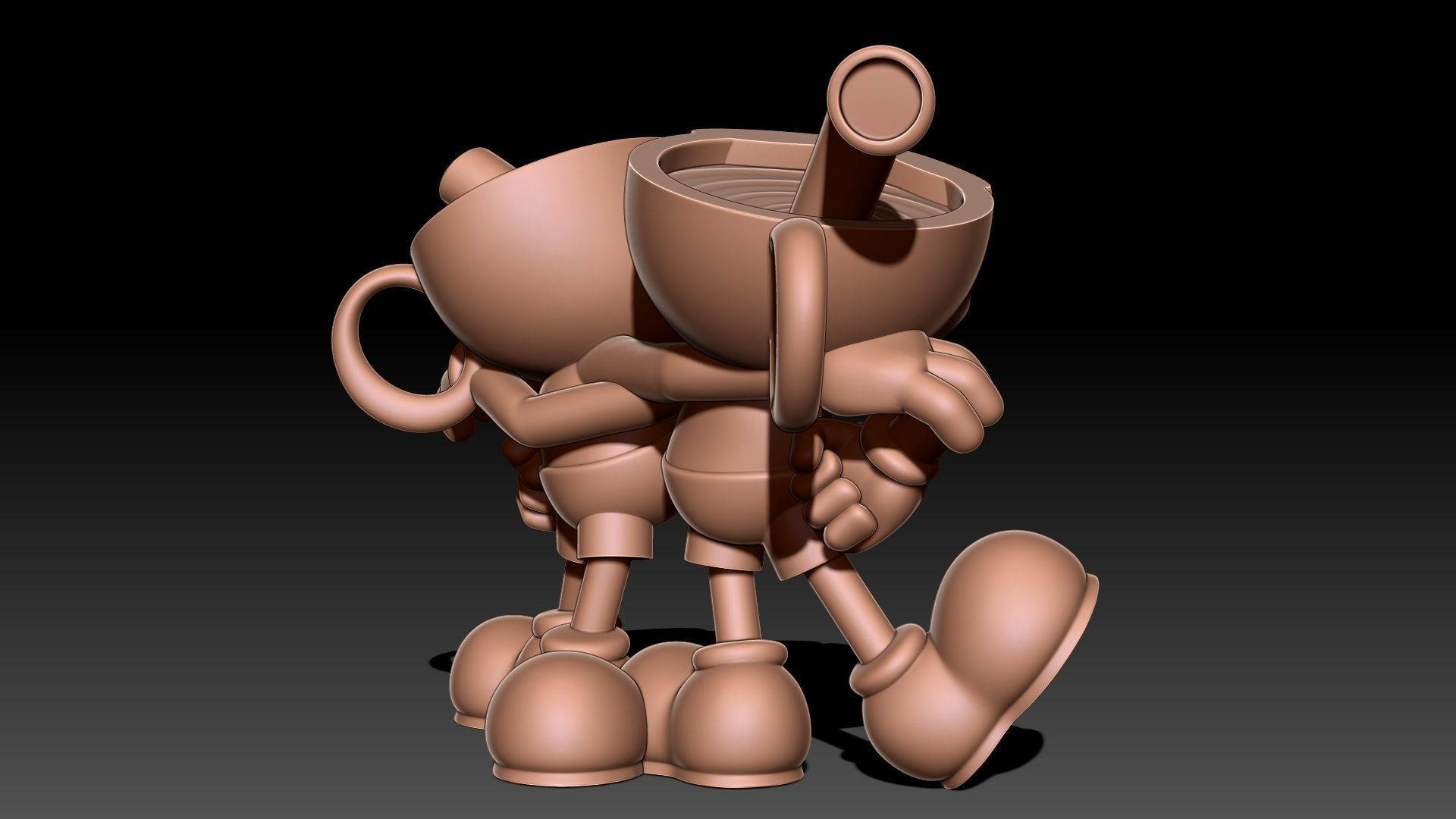 Cuphead Mugman 3D model 3D printable | CGTrader