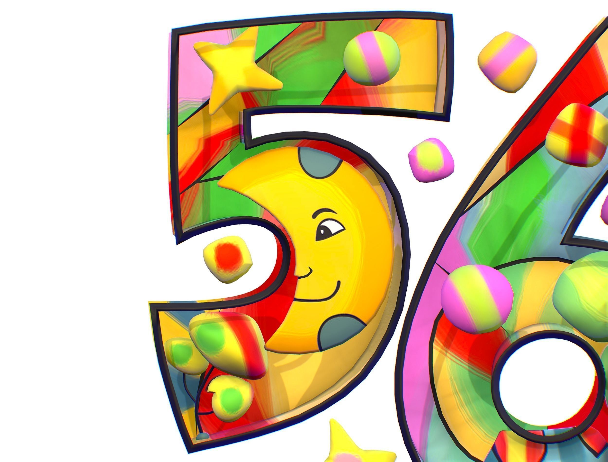 3D Model Cartoon 3D Illustration Number 5 6 Space VR AR Low poly 3d-model-cartoon-3d-illustration-number-5-6-space-vr-ar-low-poly